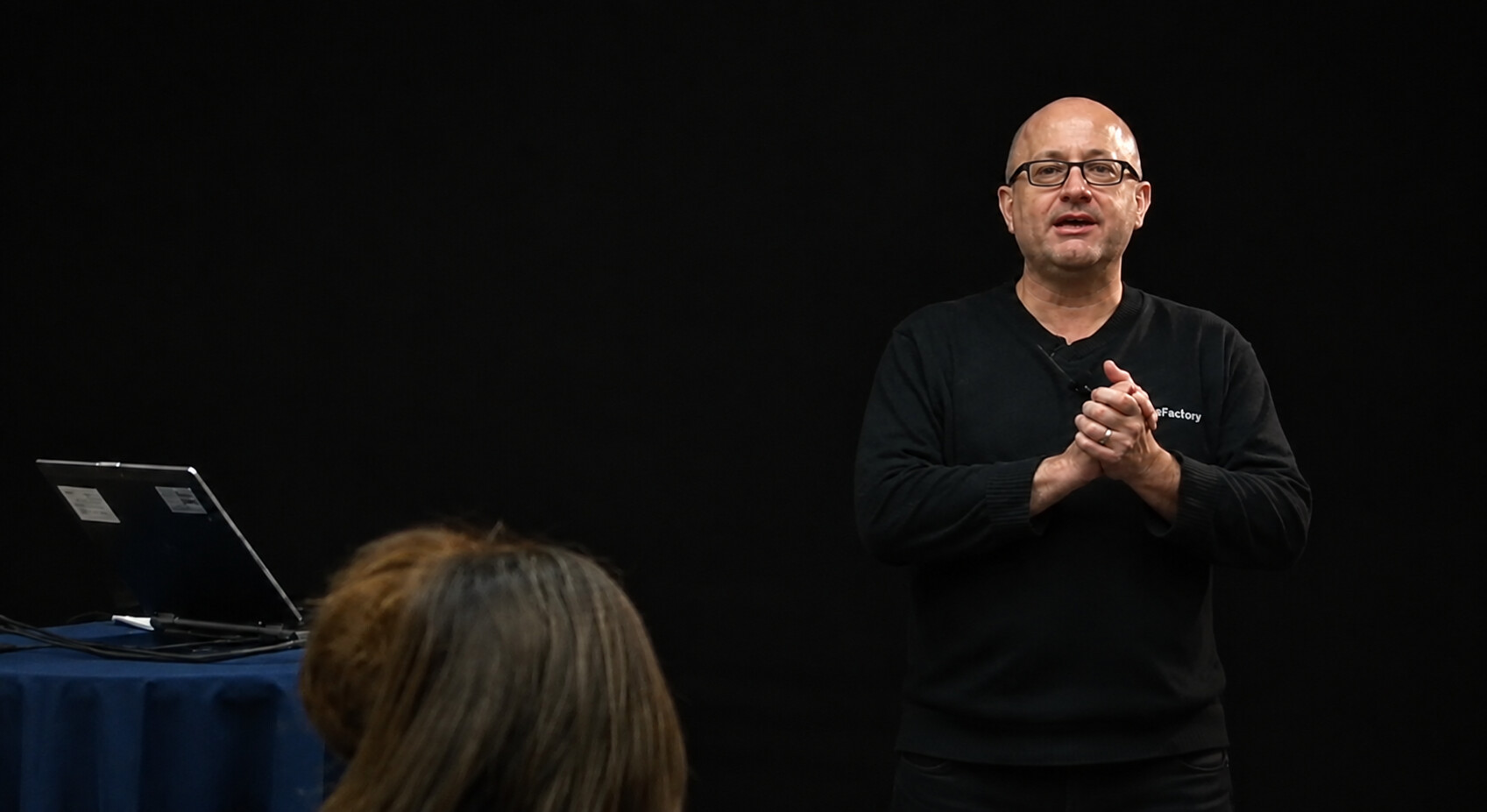 Frame from the M.Talks live communications program